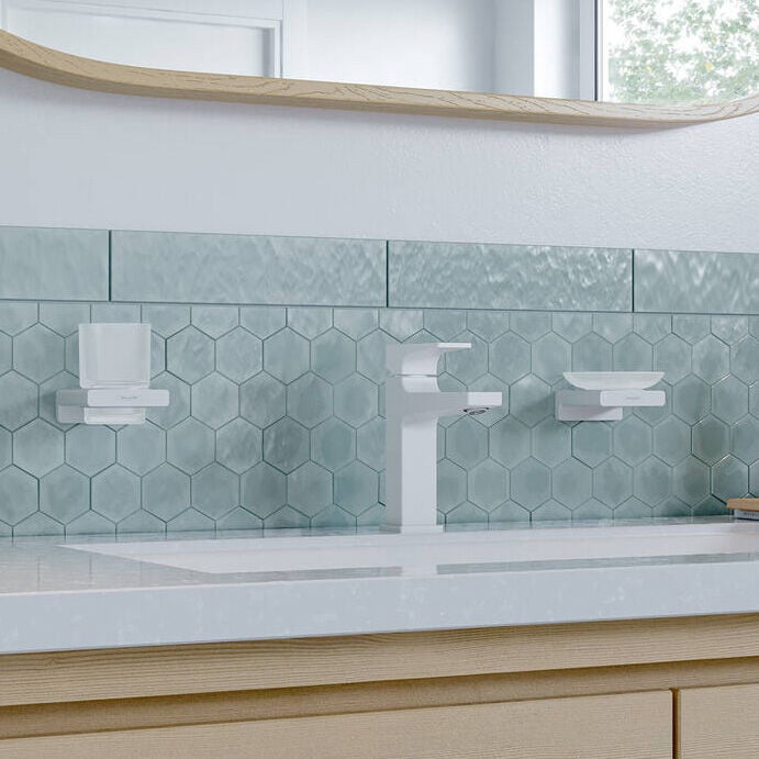 hansgrohe addstoris weisse badaccessoires