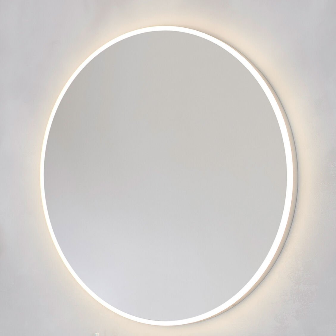 runder spiegel mit licht