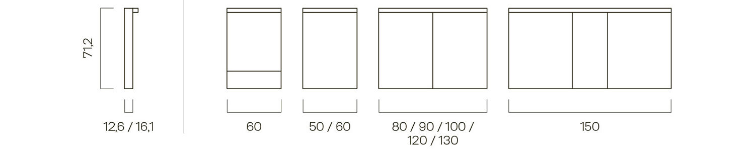 masszeichnung alterna infine spiegel
