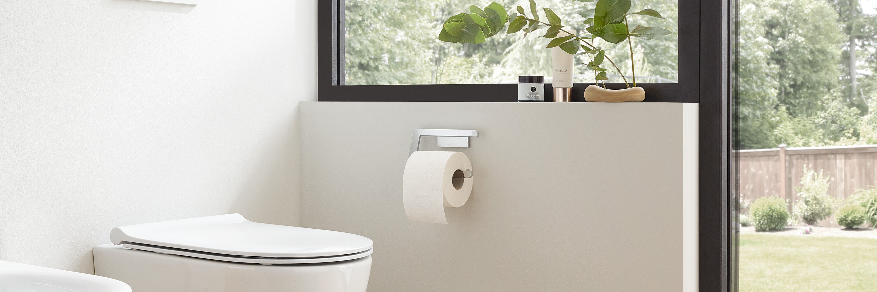 WC-Papierhalter in Schwarz