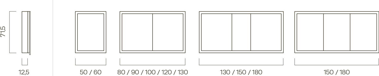 alterna quattro luci led spiegelschrank masszeichnungen