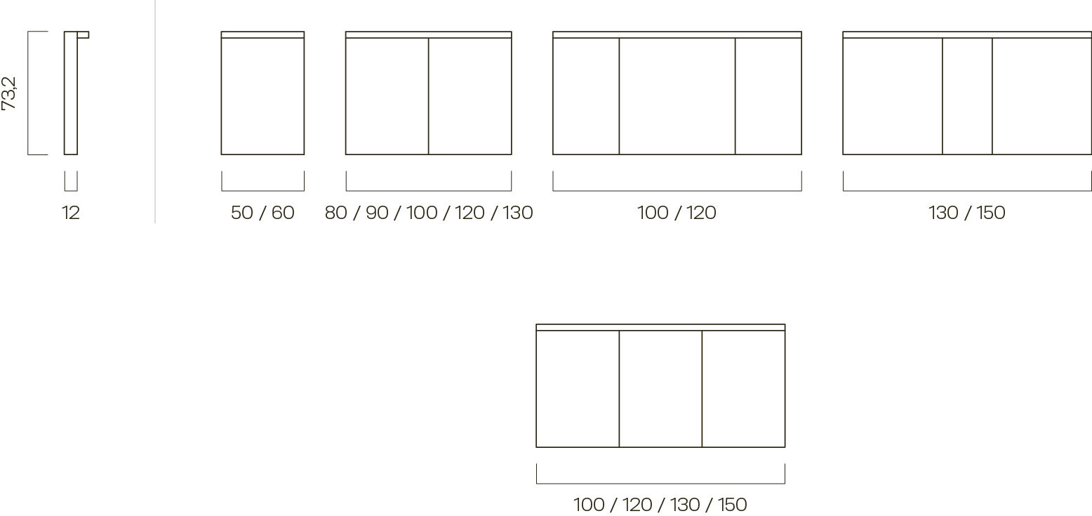 alterna karat led plus spiegelschrank masszeichnungen