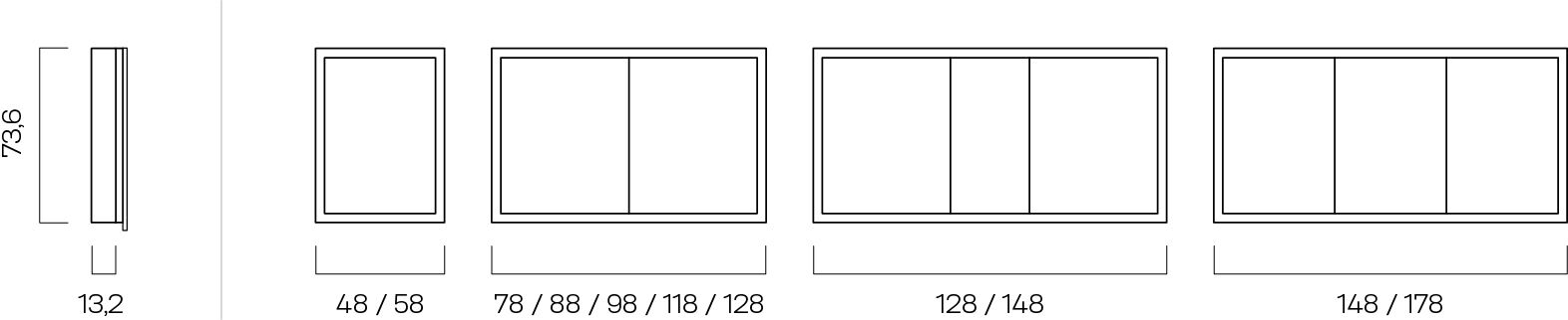 alterna quattro luci led plus spiegelschrank masszeichnungen