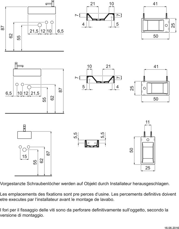 Handwaschbecken Verso 50 weiss image number 0