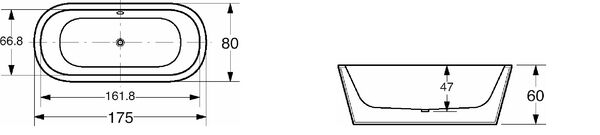 Badewanne Hoesch Philippe Starck 2 oval weiss image number 0
