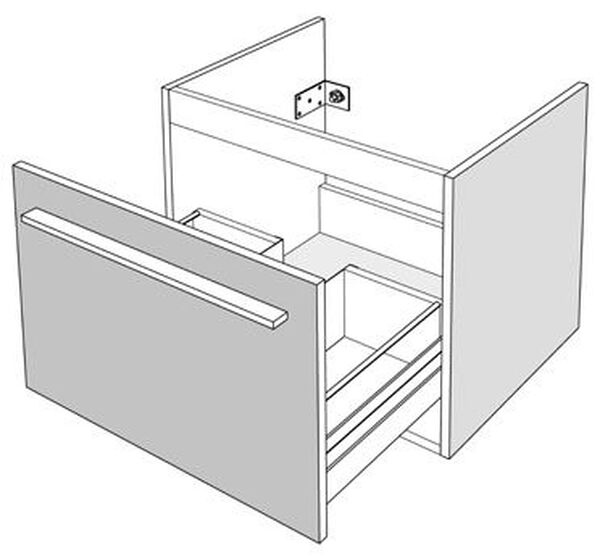 Meuble sous-lavabo Alterna Pro 1 tiroir light grey image number 0
