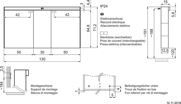 Spiegelschrank Alterna fina LED weiss image number 1