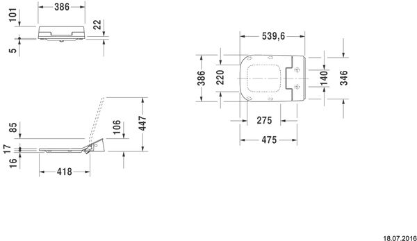 Dusch-Klosett Aufsatz Duravit SensoWash Slim weiss image number 1
