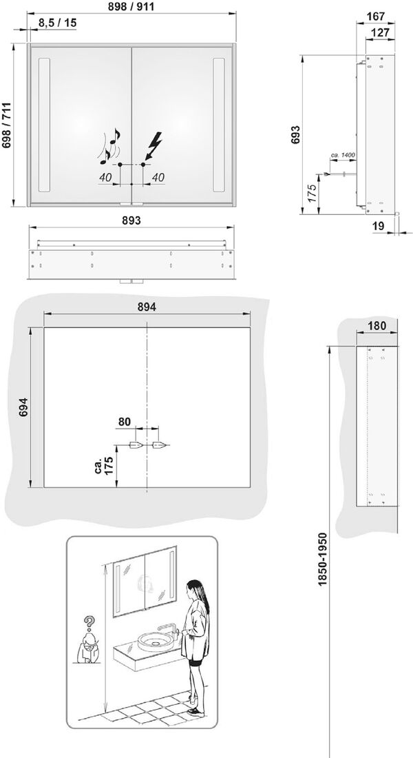 Spiegelschrank Keuco Royal Integral FL silbereloxiert image number 0