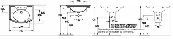 Lavabo Century 70 x 52 cm blanc image number 0