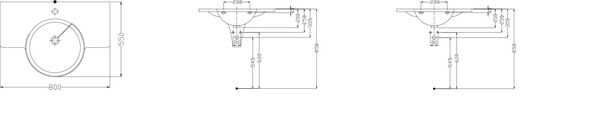 Lavabo Virage 80 x 55 cm blanc Cleaneffekt image number 0