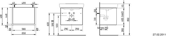 Meuble sous-lavabo Alterna Pro 1 tiroir light grey image number 1