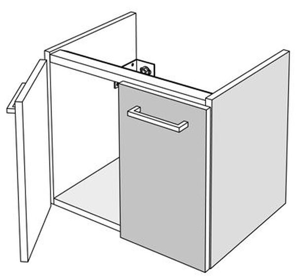 Armadio sottolavabo Alterna Pro, 2 porte larghezza 55 cm, altezza 39 cm profondità 35,8 cm image number 0