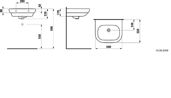 Lavabo LB3 Modern blanc Cleaneffekt image number 0