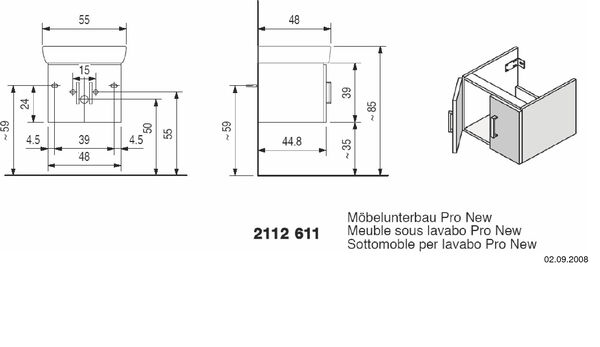 Waschtischmöbel Pro New nussbaum image number 0