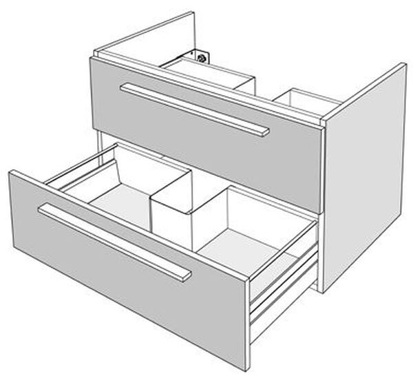 Waschtischmöbel Alterna Pro 2 Schubladen nussbaum image number 0