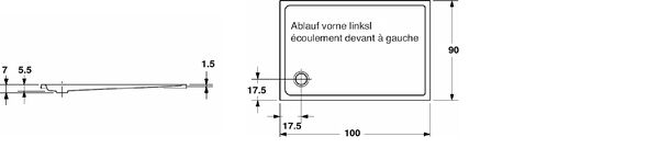 Receveur de douche Romay Jubilar blanc fond antidérapant Antigliss image number 0