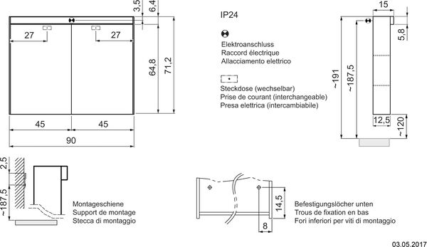 Spiegelschrank Alterna fina FL weiss image number 0