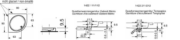 Receveur de douche d'angle Inda Piano Design blanc image number 0