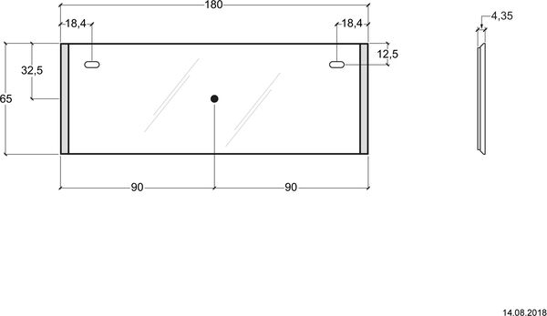 Miroir lumineux Falper blanc image number 0