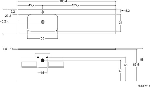 Waschtischplatte Fresh weiss image number 0