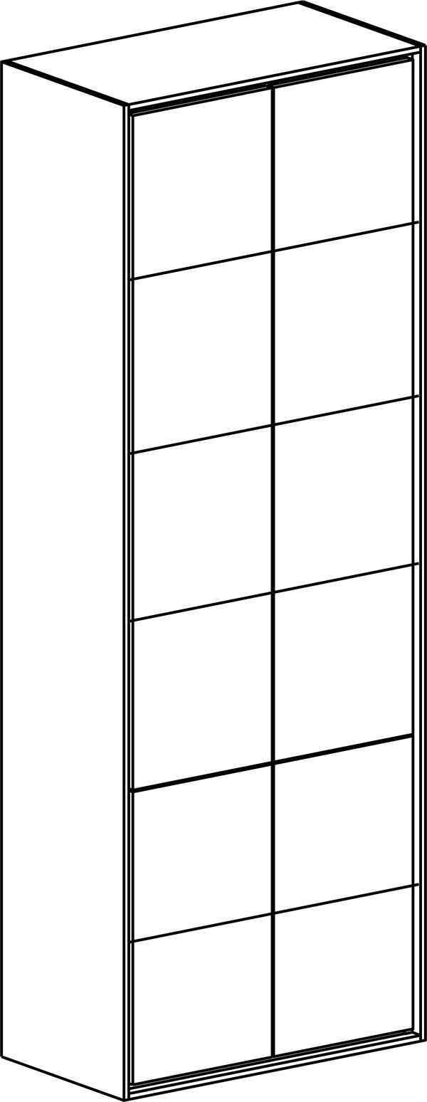 Doppel-Hochschrank Alterna armonia / Korpus weiss matt bergl&auml;rche image number 0