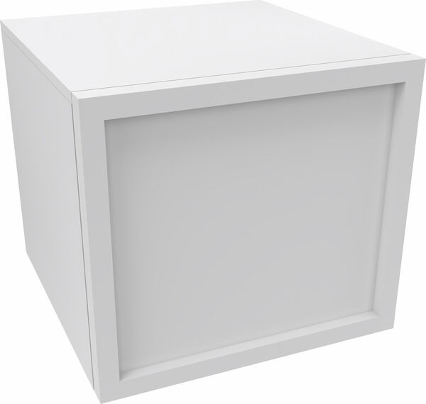Schubladenelement Breite 80 cm Eiche creme Abstellfläche Corian creme / Front Vinyl creme image number 0