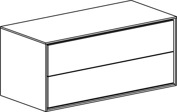 M&ouml;belunterbau 100,5 cm / Korpus weiss hochglanz bergl&auml;rche image number 0