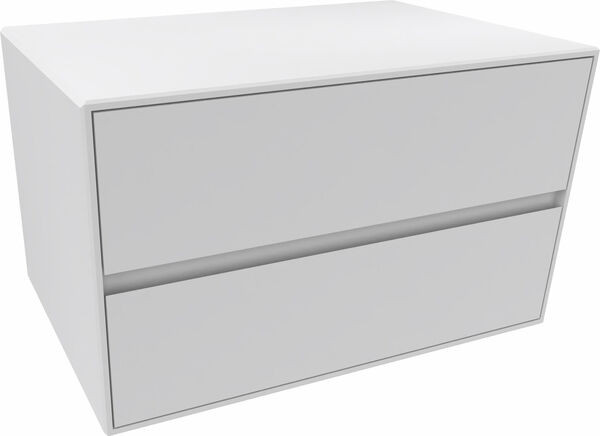 Mobili da bagno Alterna nevio larghezza 80 cm, altezza 48 cm, profondità 53 cm, 2 cassetti con maniglia, corpo image number 0