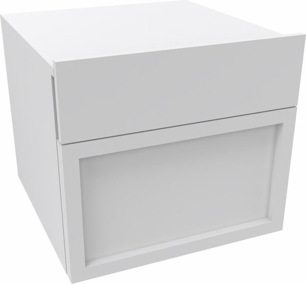 Schubladenelement Breite 120 cm Eiche creme Abstellfläche Holz / Front Vinyl creme image number 0
