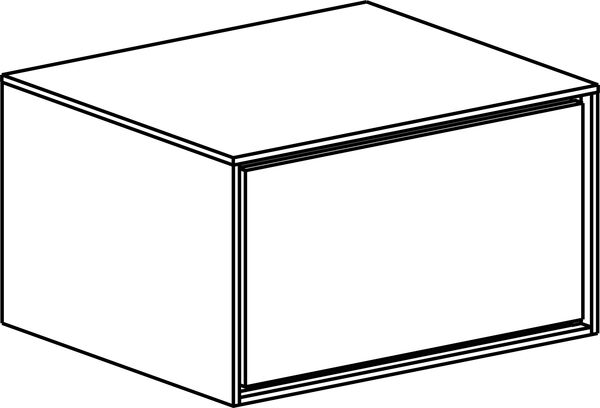Möbelunterbau 60,5 cm / Korpus weiss matt monument grey image number 0