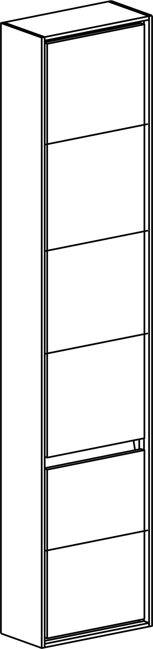 Hochschrank Alterna armonia / Korpus weiss hochglanz bergl&auml;rche braun