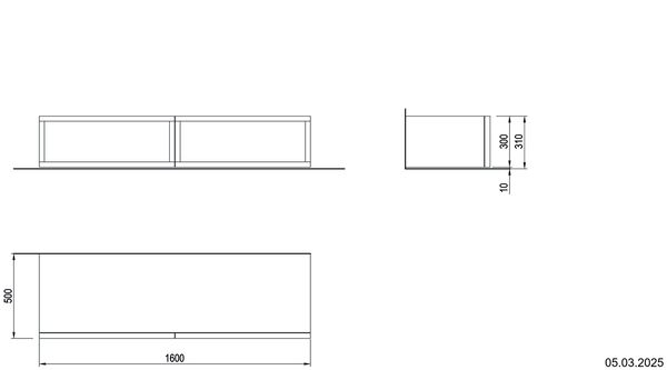 Sideboard Eiche creme Abstellfläche Echtholz furniert image number 1