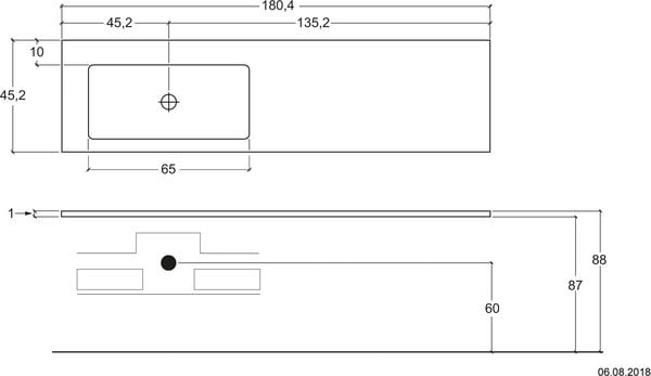 Plan pour lavabo Via Veneto blanc image number 0