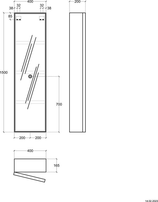 Hochschrank Butler graphite image number 1