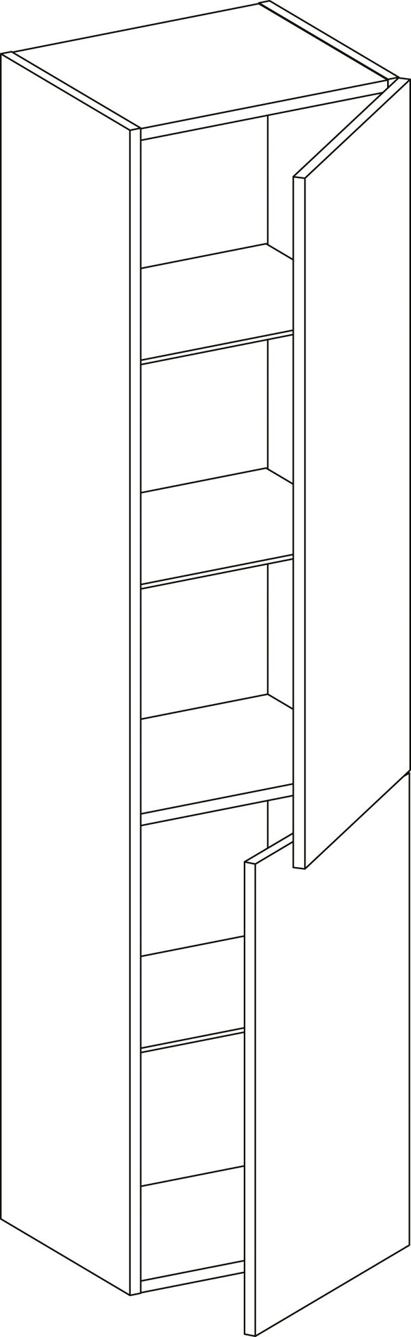 Armoire latérale Alterna luuna largeur 40 cm, hauteur 165 cm profondeur 35 cm 2 portes Tip-On image number 0