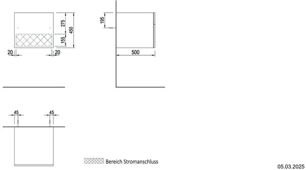 Schubladenelement Breite 80 cm grigio efeso Abstellfläche Kunstharz supermatt image number 1