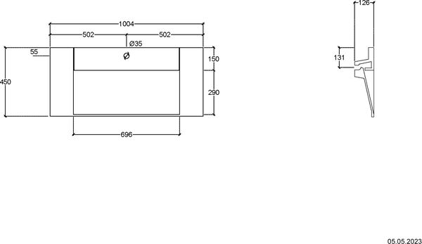 Plan pour lavabo Arc blanc image number 0
