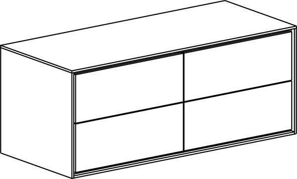 Möbelunterbau 120,5 cm / Korpus weiss matt antique rose image number 0