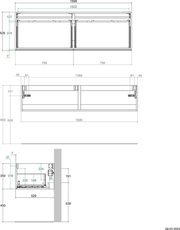 Möbelunterbau piani schwarz image number 1