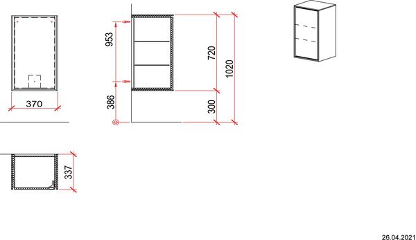 Seitenschrank Alterna armonia / Korpus weiss matt monument grey image number 1