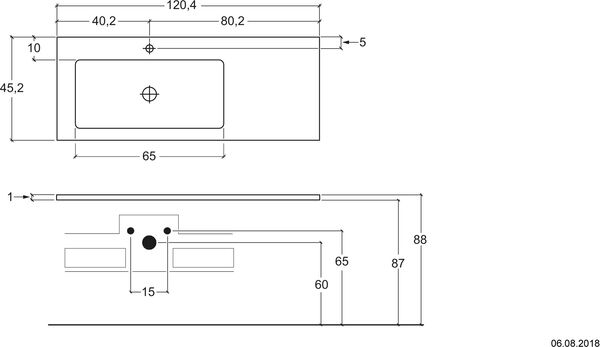 Plan pour lavabo Via Veneto blanc image number 0