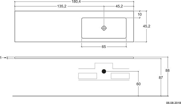 Plan pour lavabo Via Veneto blanc image number 0