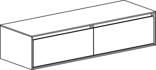 M&ouml;belunterbau 150,5 cm / Korpus weiss hochglanz bergl&auml;rche
