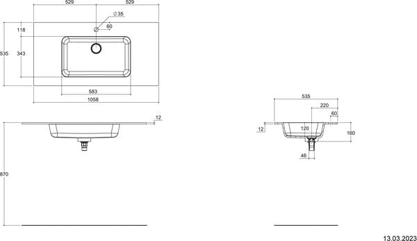 Waschtischplatte piani astone image number 1