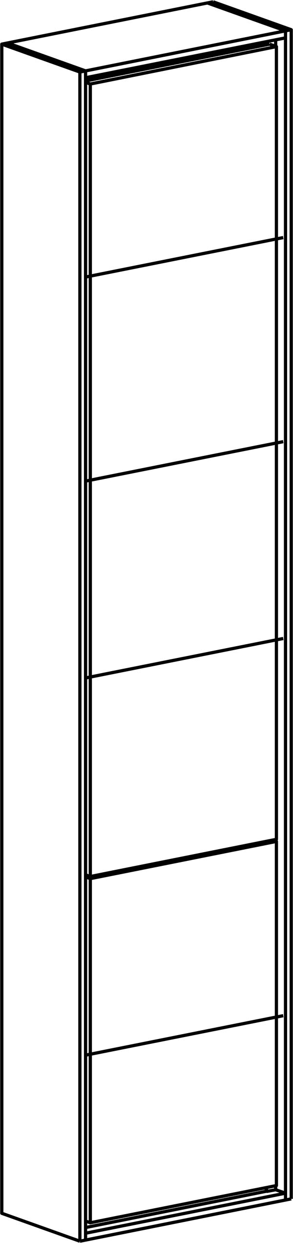 Hochschrank Alterna armonia / Korpus weiss matt bergl&auml;rche braun image number 0