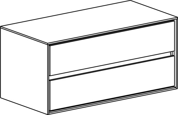 M&ouml;belunterbau 100,5 cm / Korpus weiss hochglanz bergl&auml;rche image number 0