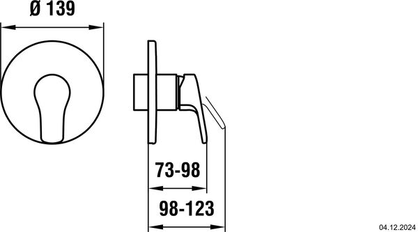 Duschenmischer-Endmontageset Laufen Citypro Verchromt image number 1