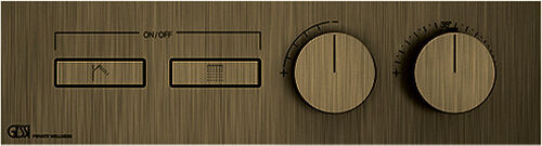 Duschsystem-Endmontageset Gessi HI-FI Linear Antique brass