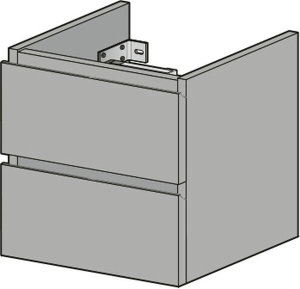 Armadio sottolavabo Alterna pro S, altezza 49 cm, profondità 44 cm, 2 cassetti, maniglie a image number 0